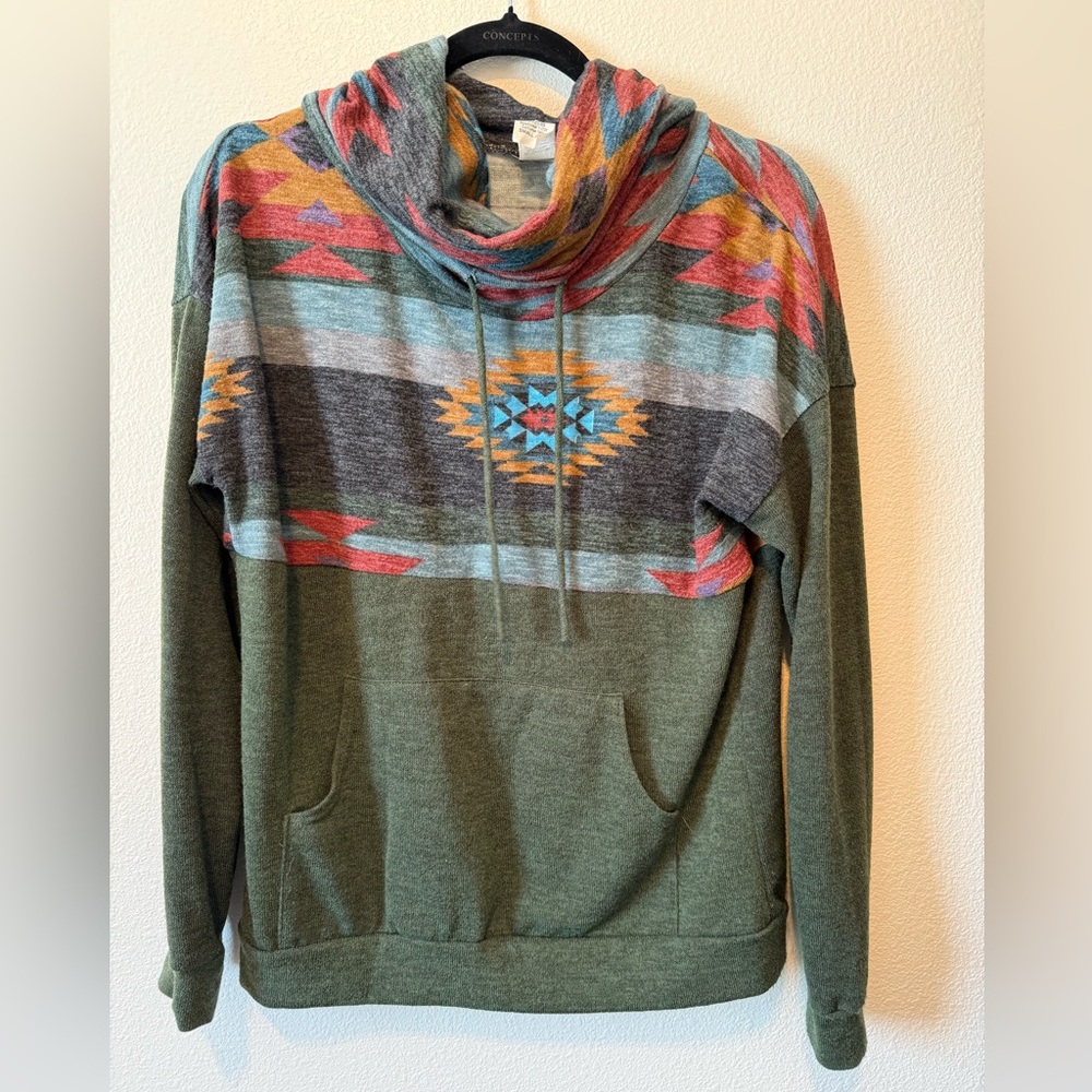 EUC 7th Ray Cowl Neck Top with Pocket